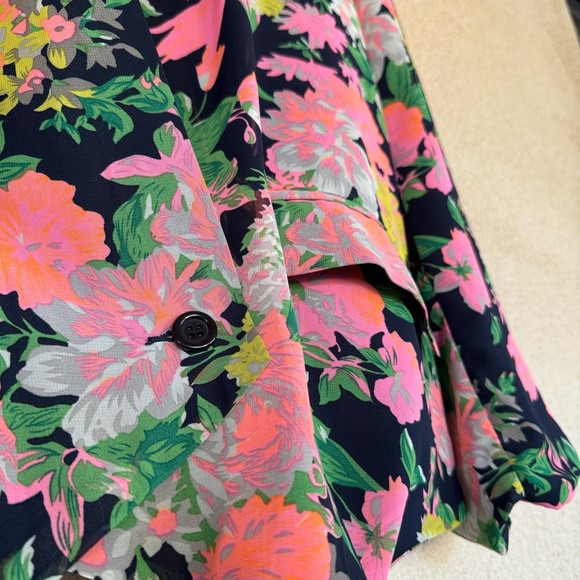 Anthropologie Cartonner Flowy Floral Blazer jacket | Sz L - Picture 3 of 9